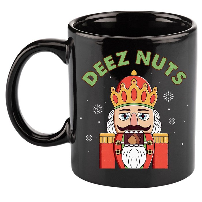 Deez Nuts Nutcracker Nut Christmas Pjs 11oz C Handle Ceramic Mug