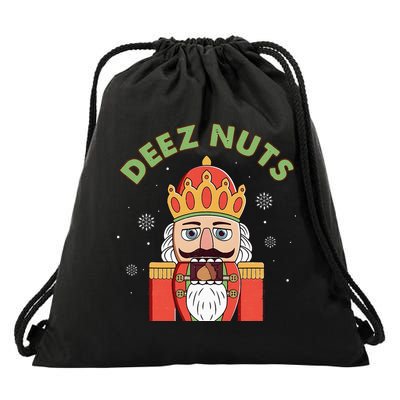 Deez Nuts Nutcracker Nut Christmas Pjs Drawstring Bag