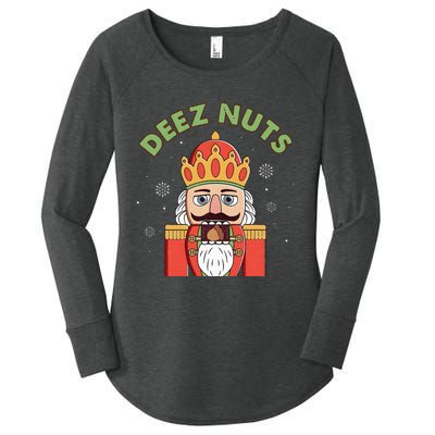 Deez Nuts Nutcracker Nut Christmas Pjs Women's Perfect Tri Tunic Long Sleeve Shirt