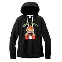 Deez Nuts Nutcracker Nut Christmas Pjs Women's Fleece Hoodie