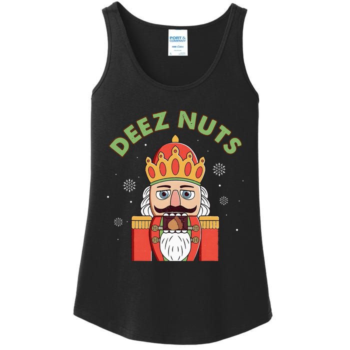 Deez Nuts Nutcracker Nut Christmas Pjs Ladies Essential Tank