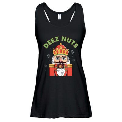 Deez Nuts Nutcracker Nut Christmas Pjs Ladies Essential Flowy Tank