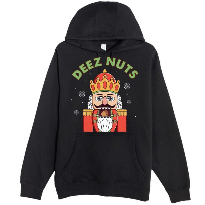 Deez Nuts Nutcracker Nut Christmas Pjs Premium Pullover Hoodie