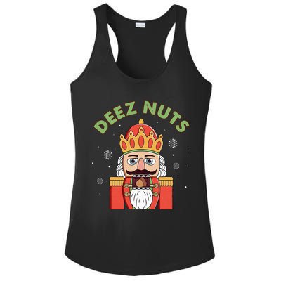 Deez Nuts Nutcracker Nut Christmas Pjs Ladies PosiCharge Competitor Racerback Tank