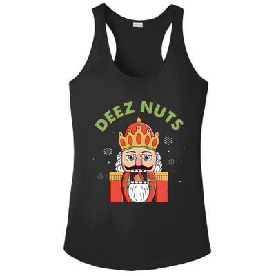 Deez Nuts Nutcracker Nut Christmas Pjs Ladies PosiCharge Competitor Racerback Tank