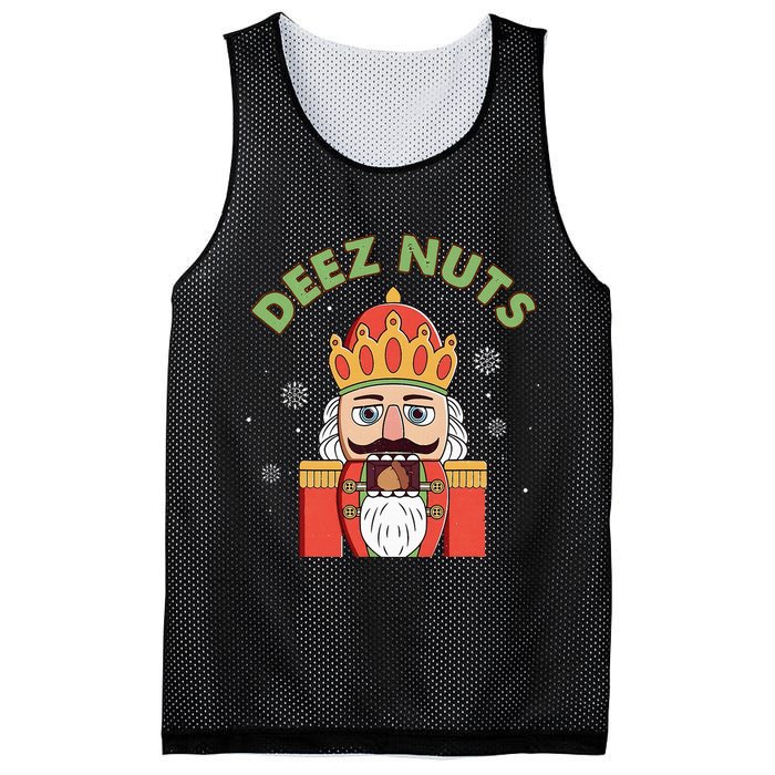 Deez Nuts Nutcracker Nut Christmas Pjs Mesh Reversible Basketball Jersey Tank