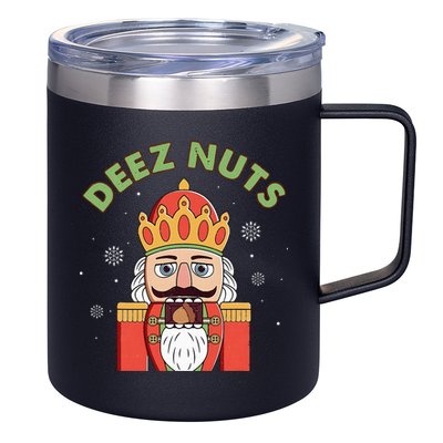 Deez Nuts Nutcracker Nut Christmas Pjs 12oz Stainless Steel Coffee Mug