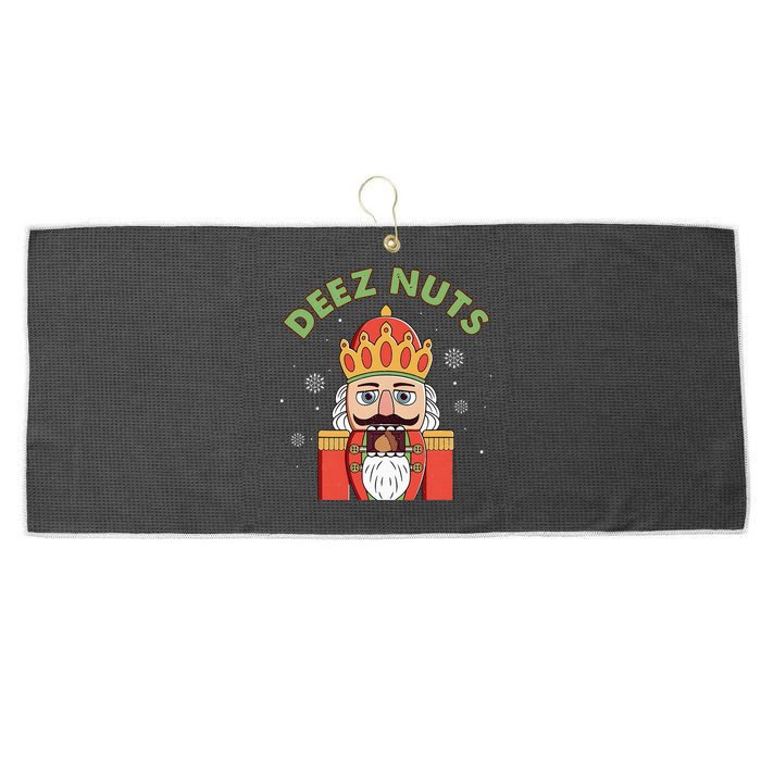 Deez Nuts Nutcracker Nut Christmas Pjs Large Microfiber Waffle Golf Towel