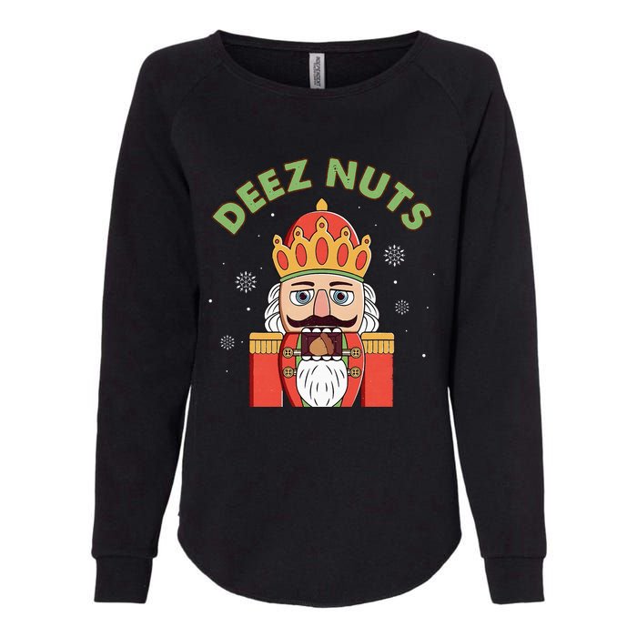 Deez Nuts Nutcracker Nut Christmas Pjs Womens California Wash Sweatshirt