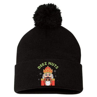 Deez Nuts Nutcracker Nut Christmas Pjs Pom Pom 12in Knit Beanie