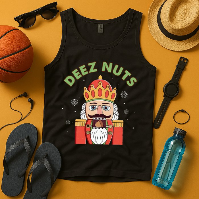 Deez Nuts Nutcracker Nut Christmas Pjs Tank Top
