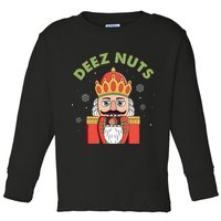 Deez Nuts Nutcracker Nut Christmas Pjs Toddler Long Sleeve Shirt
