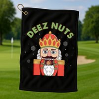 Deez Nuts Nutcracker Nut Christmas Pjs Golf Towel