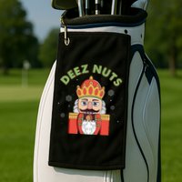Deez Nuts Nutcracker Nut Christmas Pjs Golf Towel