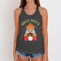 Deez Nuts Nutcracker Nut Christmas Pjs Women's Knotted Racerback Tank