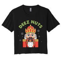 Deez Nuts Nutcracker Nut Christmas Pjs Crop Top
