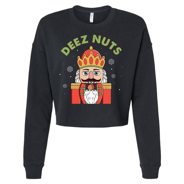 Deez Nuts Nutcracker Nut Christmas Pjs Cropped Pullover Crew