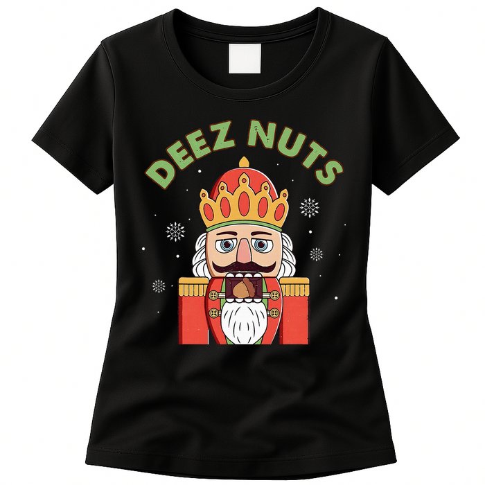 Deez Nuts Nutcracker Nut Christmas Pjs Womens T-Shirt