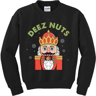 Deez Nuts Nutcracker Nut Christmas Pjs Kids Sweatshirt