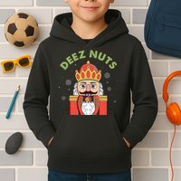 Deez Nuts Nutcracker Nut Christmas Pjs Kids Hoodie