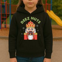 Deez Nuts Nutcracker Nut Christmas Pjs Kids Hoodie