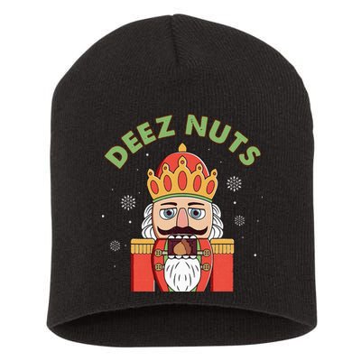 Deez Nuts Nutcracker Nut Christmas Pjs Short Acrylic Beanie