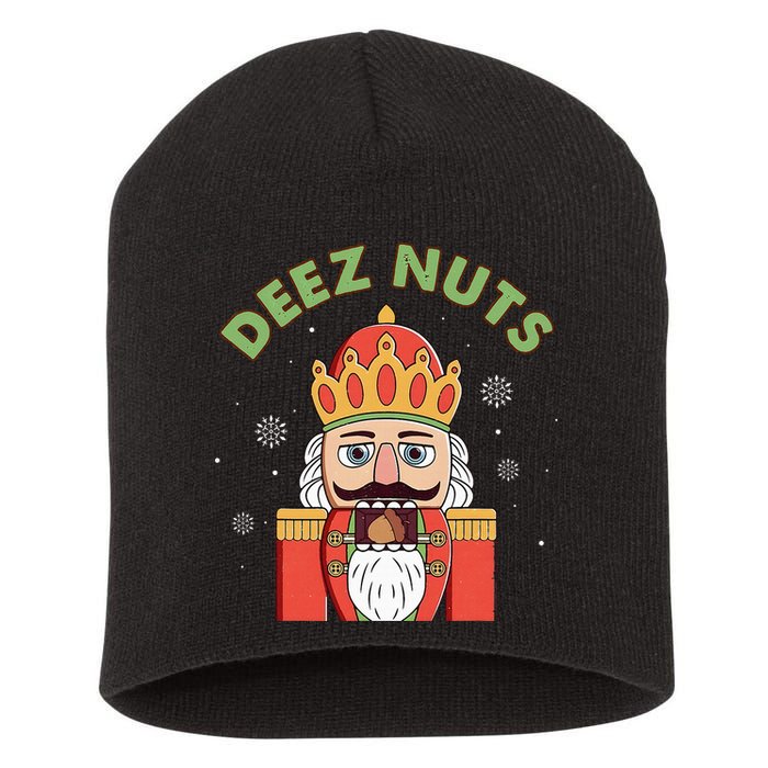 Deez Nuts Nutcracker Nut Christmas Pjs Short Acrylic Beanie