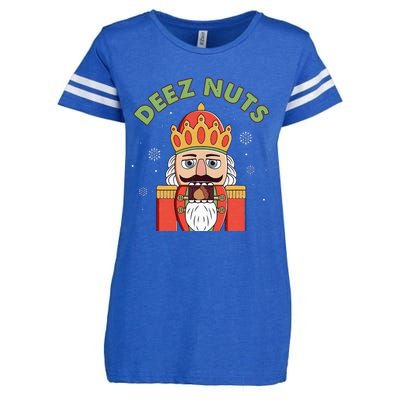 Deez Nuts Nutcracker Nut Christmas Pjs Enza Ladies Jersey Football T-Shirt