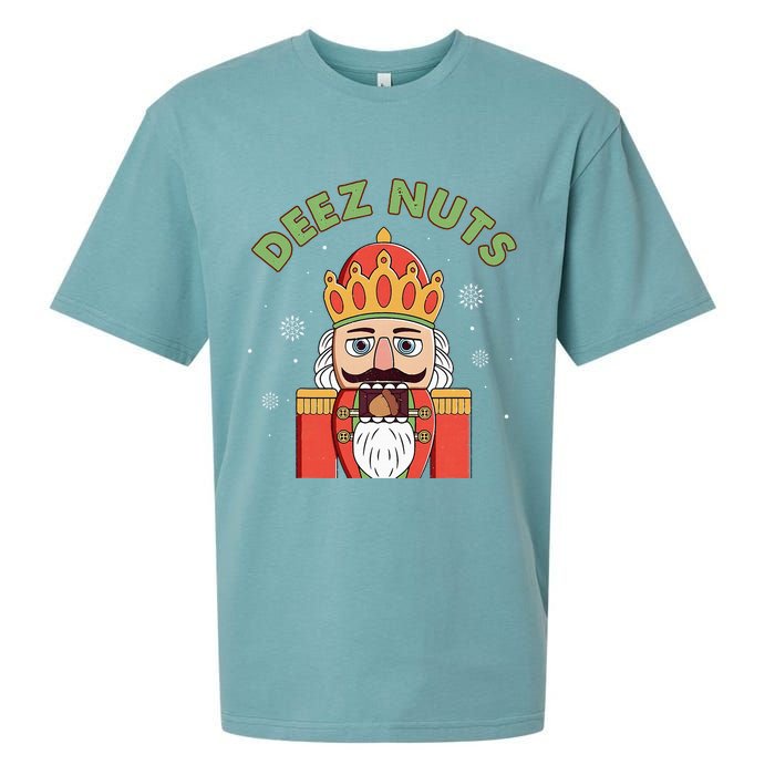 Deez Nuts Nutcracker Nut Christmas Pjs Sueded Cloud Jersey T-Shirt
