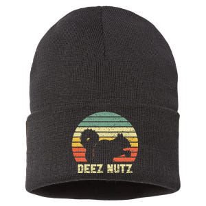 Deez Nuts Nutcracker Squirrel Deez Nutz Deezs Nut Funny Sustainable Knit Beanie