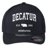 Decatur Nebraska Ne Vintage Athletic Sports Flexfit Unipanel Trucker Cap