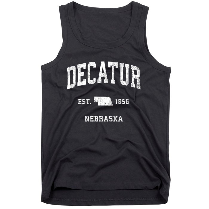 Decatur Nebraska Ne Vintage Athletic Sports Tank Top