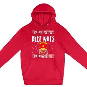 Deez Nuts Nutcracker Funny Ugly Christmas Sweater Meme Gift Premium Pullover Hoodie