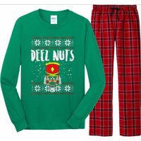 Deez Nuts Nutcracker Funny Ugly Christmas Sweater Meme Gift Long Sleeve Pajama Set