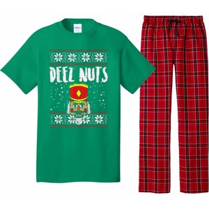 Deez Nuts Nutcracker Funny Ugly Christmas Sweater Meme Gift Pajama Set