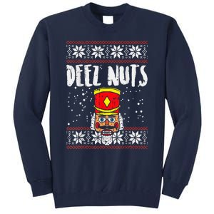 Deez Nuts Nutcracker Funny Ugly Christmas Sweater Meme Gift Tall Sweatshirt