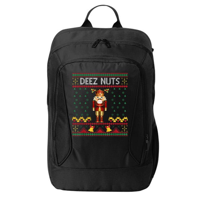 Deez Nuts Nutcracker Ugly Christmas Sweater City Backpack