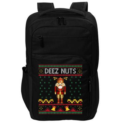 Deez Nuts Nutcracker Ugly Christmas Sweater Impact Tech Backpack