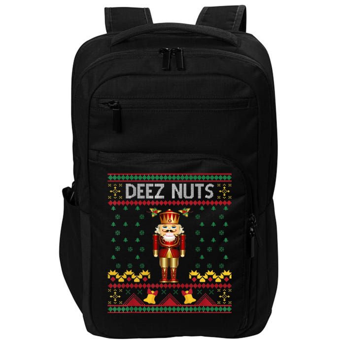 Deez Nuts Nutcracker Ugly Christmas Sweater Impact Tech Backpack