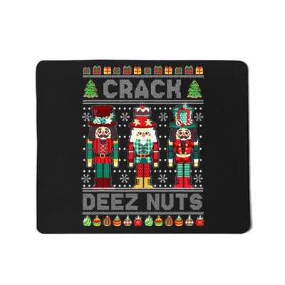 Deez Nuts Nutcracker Funny Ugly Christmas Sweater Xmas  Mousepad