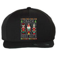 Deez Nuts Nutcracker Funny Ugly Christmas Sweater Xmas  Wool Snapback Cap