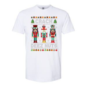 Deez Nuts Nutcracker Funny Ugly Christmas Sweater Xmas  Softstyle CVC T-Shirt