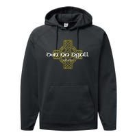 Dun Na Ngall Donegal Ireland Vintage Celtic Cross Performance Fleece Hoodie