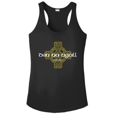 Dun Na Ngall Donegal Ireland Vintage Celtic Cross Ladies PosiCharge Competitor Racerback Tank