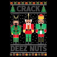 Deez Nuts Nutcracker Funny Ugly Christmas Xmas Flat Bill Trucker Hat