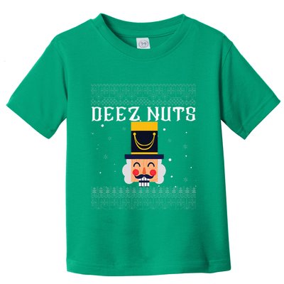 Deez Nuts Nutcracker Ugly Christmas Sweater Toddler T-Shirt