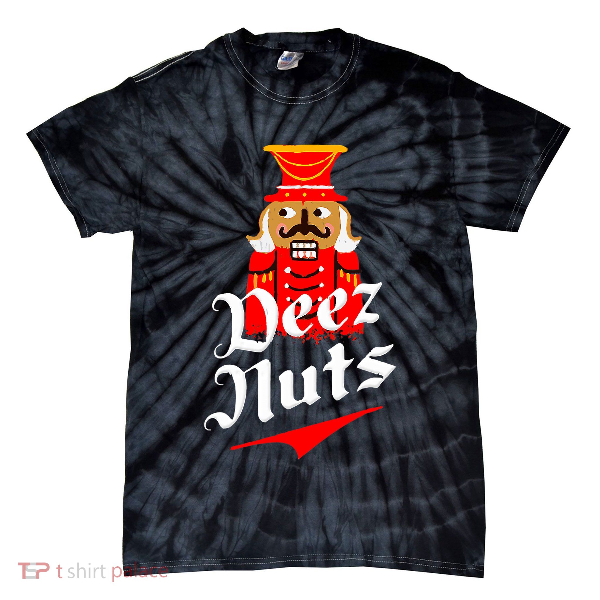 Deez Nuts Nutcracker Shirt Funny Ugly Christmas Xmas Tie-Dye T-Shirt