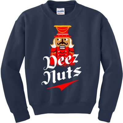 Deez Nuts Nutcracker Shirt Funny Ugly Christmas Xmas Kids Sweatshirt