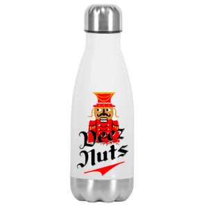 Deez Nuts Nutcracker Shirt Funny Ugly Christmas Xmas Stainless Steel Insulated Water Bottle