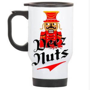 Deez Nuts Nutcracker Shirt Funny Ugly Christmas Xmas Stainless Steel Travel Mug